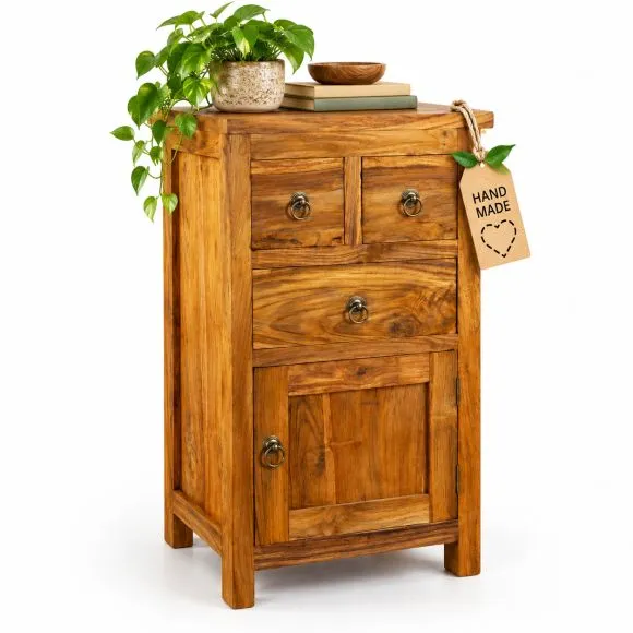 Java Teakholzkommode, Nachtschrank im rustikalem Design,  Nr.370