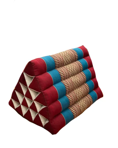 (Auslaufmodell) Nr. 711 Kapok Dreieckskissen hoch (Rot/Blau)