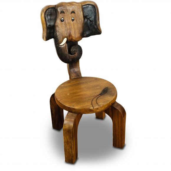 Massivholz Kinderstuhl  Elefant