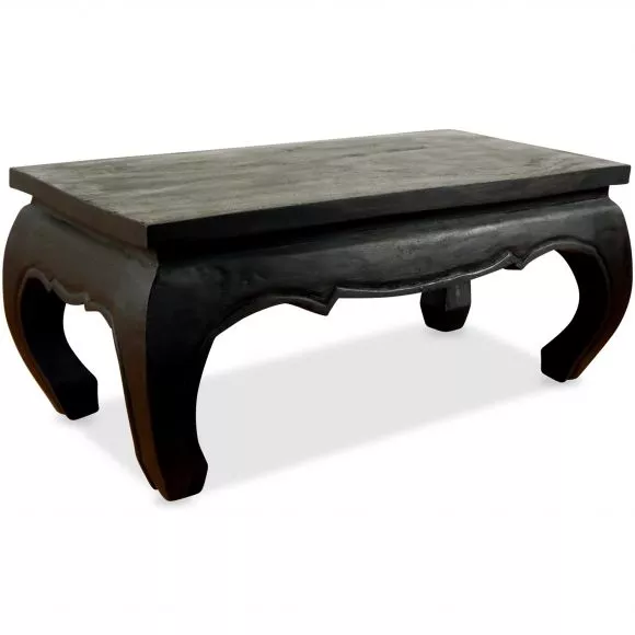 Asiatischer Opiumtisch, 80 x 40 cm (Schwarz)