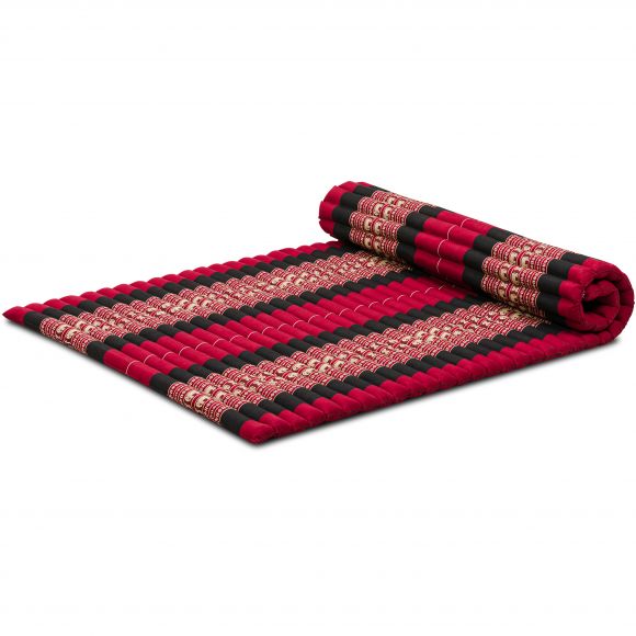 Kapok Rollmatte, 110 cm breit (Rot/Elefanten)