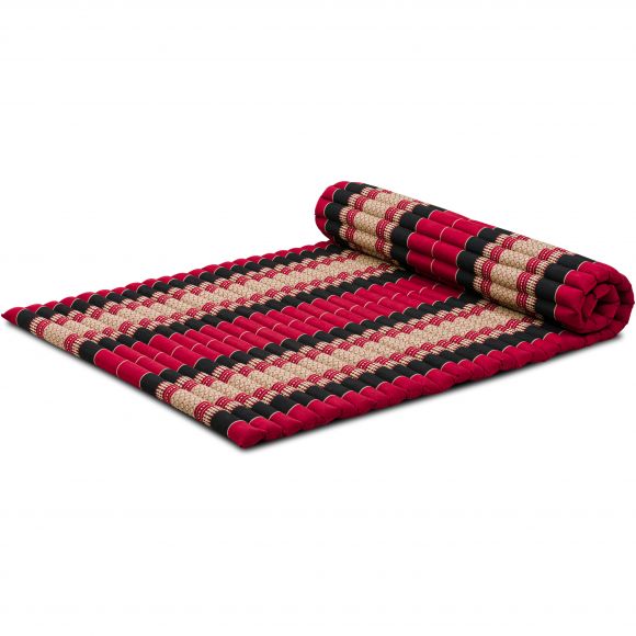 Kapok Rollmatte, 110 cm breit (Rot/Schwarz)