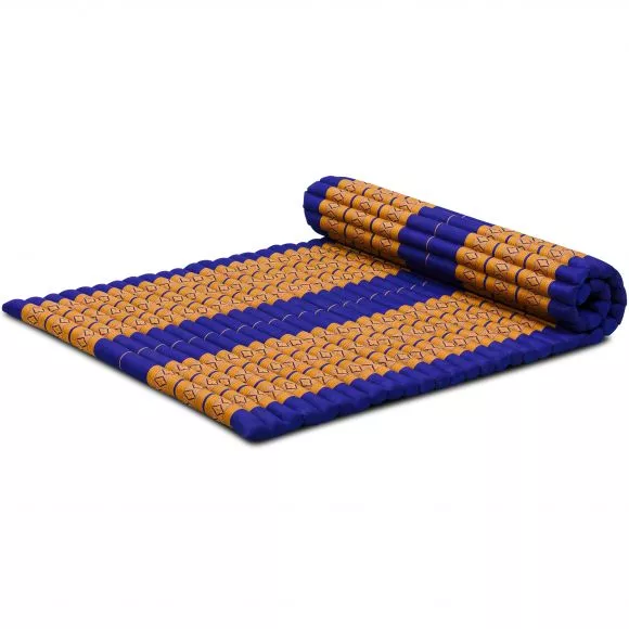 Kapok Rollmatte, 110 cm breit (Blau/Gelb)