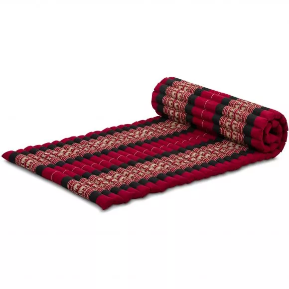 Kapok Rollmatte, 75 cm breit (Rot/Elefanten)