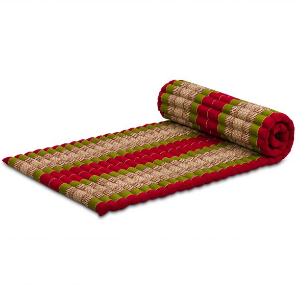 Kapok Rollmatte, 75 cm breit (Rot/Grün)