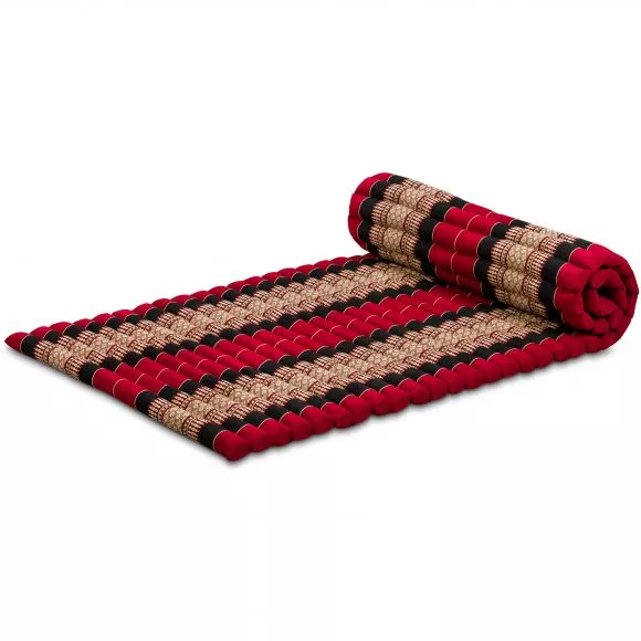 Kapok Rollmatte, 75 cm breit (Rot/Schwarz)