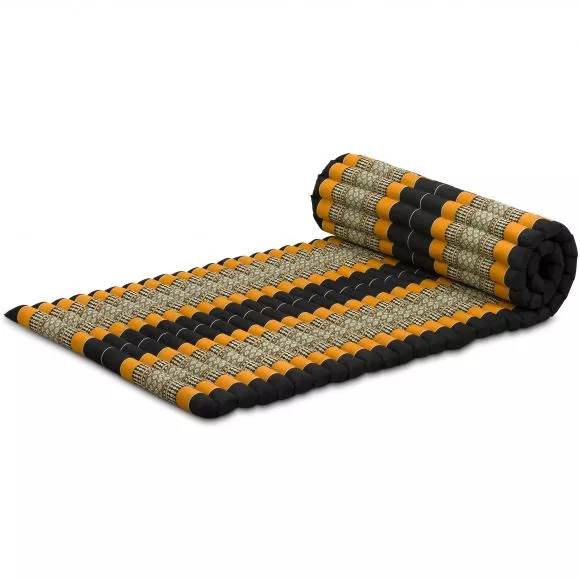 Kapok Rollmatte, 75 cm breit (Schwarz/Orange)