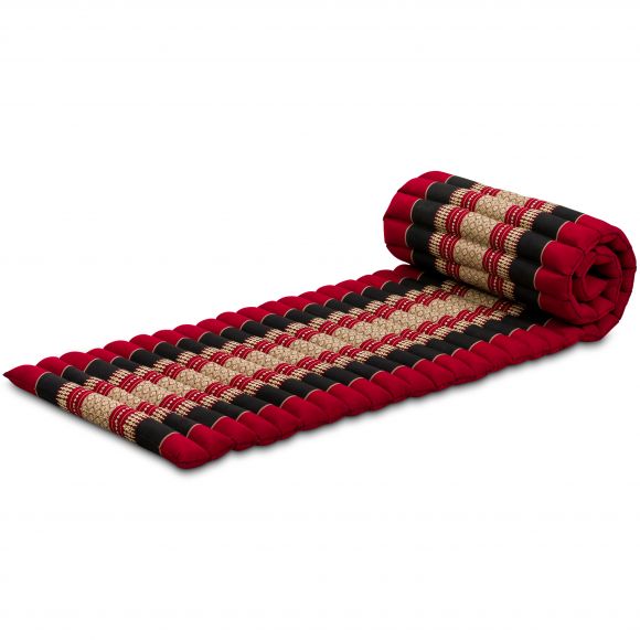 Kapok Rollmatte, 50 cm breit (Rot/Schwarz)