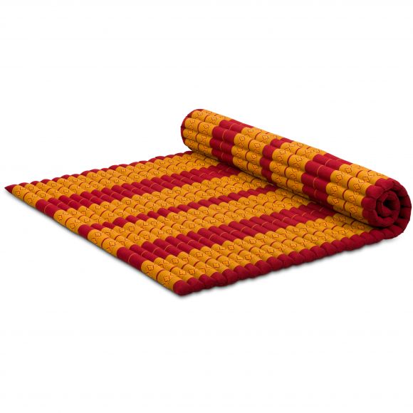 Kapok Rollmatte, 145 cm breit (Rot/Gelb)