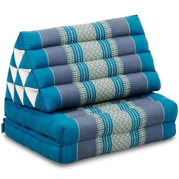 (B-Ware) Nr. 696 Kapok Thaikissen 2 Auflagen (Hellblau)