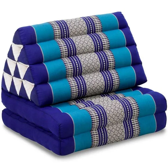 (B-Ware) Nr. 707 Kapok Thaikissen 2 Auflagen (Blau)