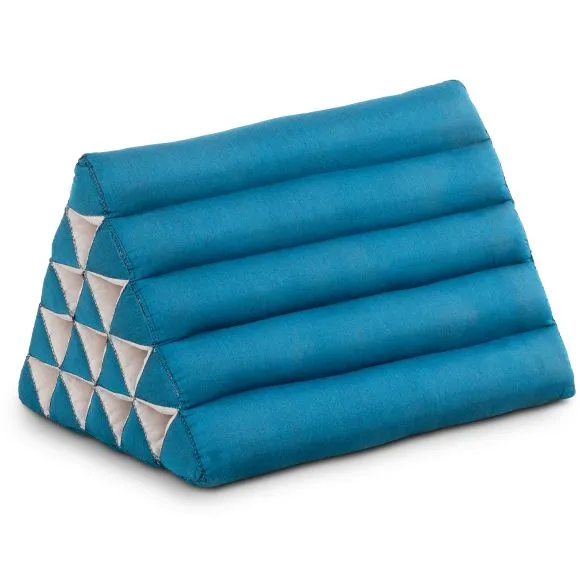 Kapok Dreieckskissen hoch, Basic (Hellblau Uni)