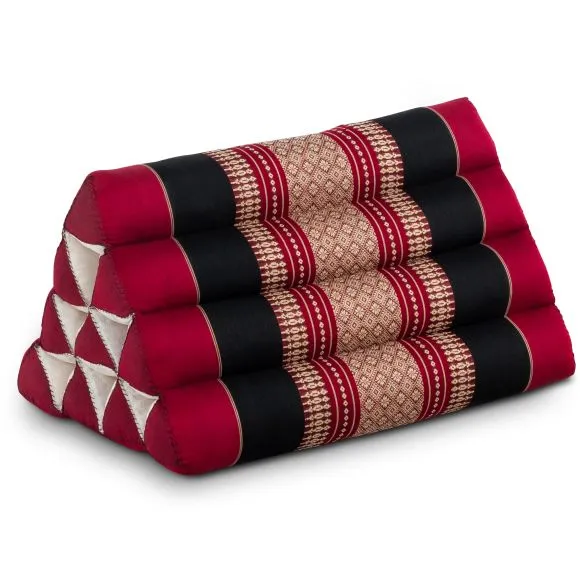 Kapok Dreieckskissen, Classic (Rot/Schwarz)