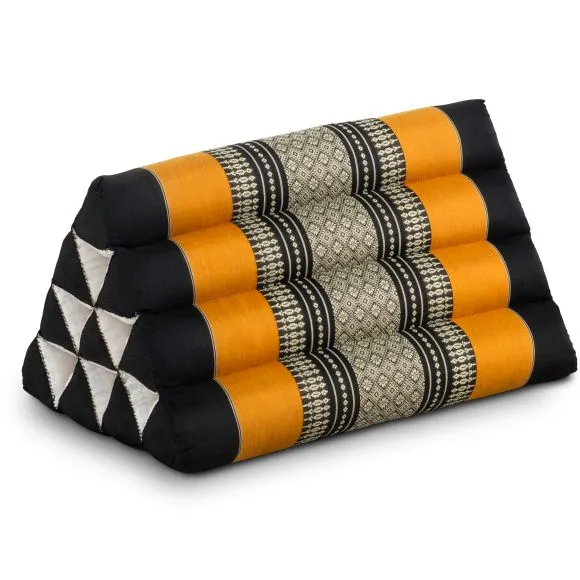 Kapok Dreieckskissen, Classic (Schwarz/Orange)