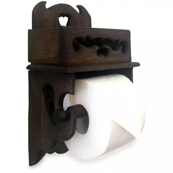 Toilettenpapierhalter mit Ablagefach fr Smartphone und Utensilien