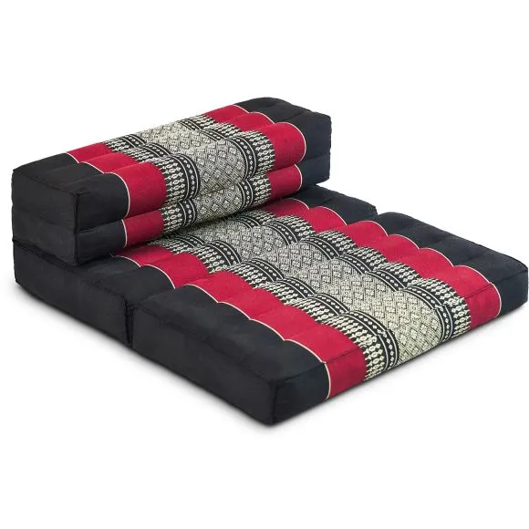 Kapok St�tzkissen faltbar (Schwarz/Rot)