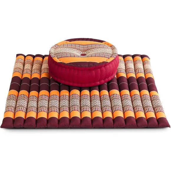 Kapok Meditationskissen Set XL (Orange)