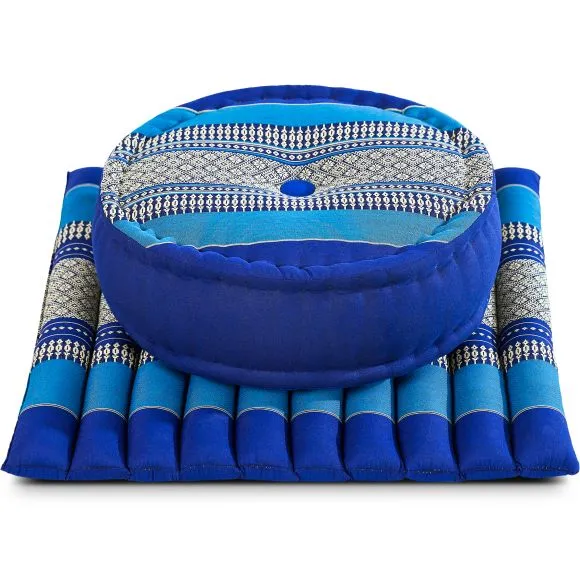 Kapok Meditationskissen Set L (Blau)