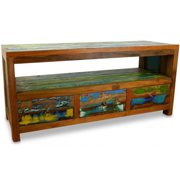 Java Teakholz-Sideboard aus recyceltem, bunten Boo