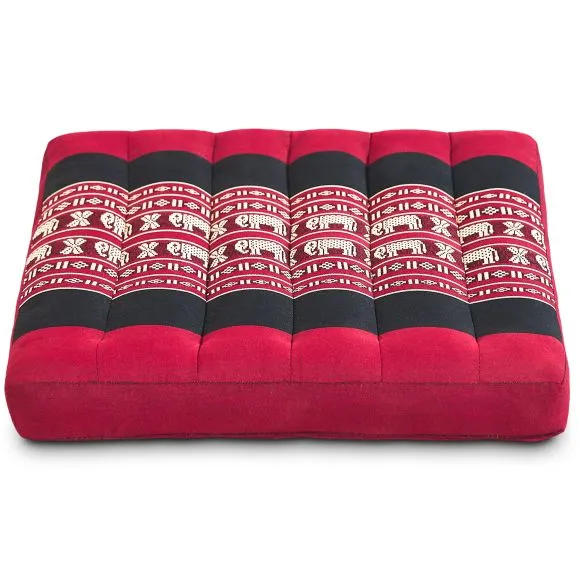 Kapok Sitzkissen 35 cm (Rot/Elefanten)