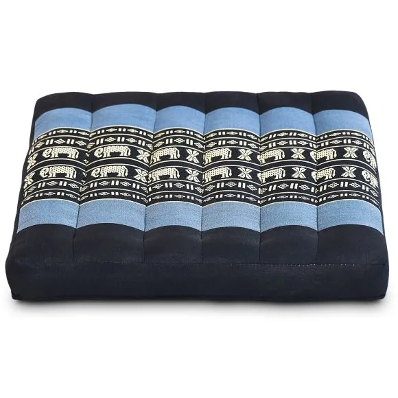 Kapok Sitzkissen 35 cm (Blau/Elefanten)
