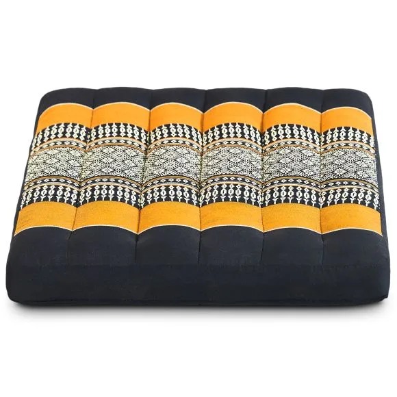 Kapok Sitzkissen 35 cm (Schwarz/Orange)