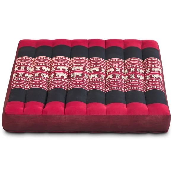 Kapok Sitzkissen 50 cm (Rot/Elefanten)
