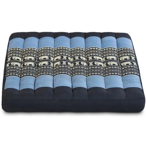 Kapok Sitzkissen 50 cm (Blau/Elefanten)