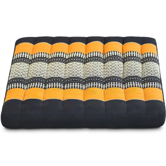Kapok Sitzkissen 50 cm (Schwarz/Orange)
