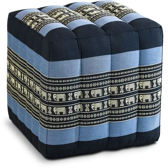Kapok W�rfelkissen (Blau/Elefanten)