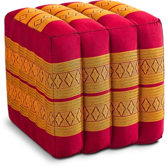 Kapok W�rfelkissen (Rot/Gelb)