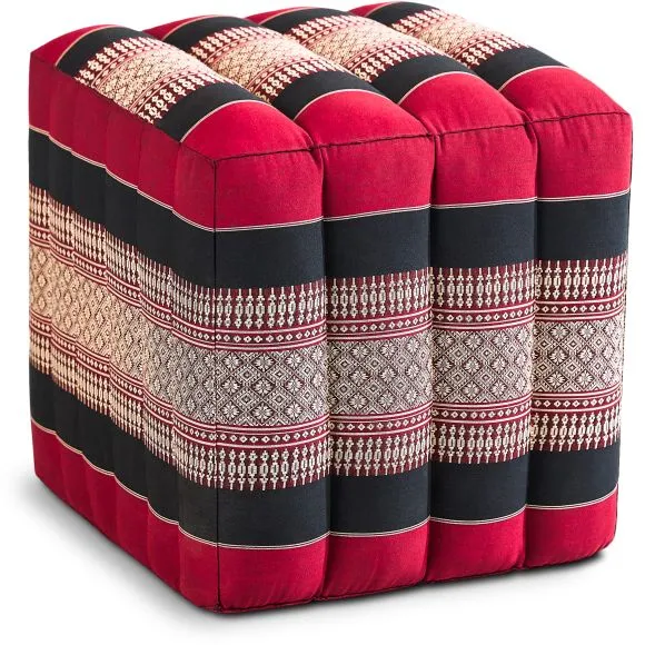 Kapok W�rfelkissen (Rot/Schwarz)