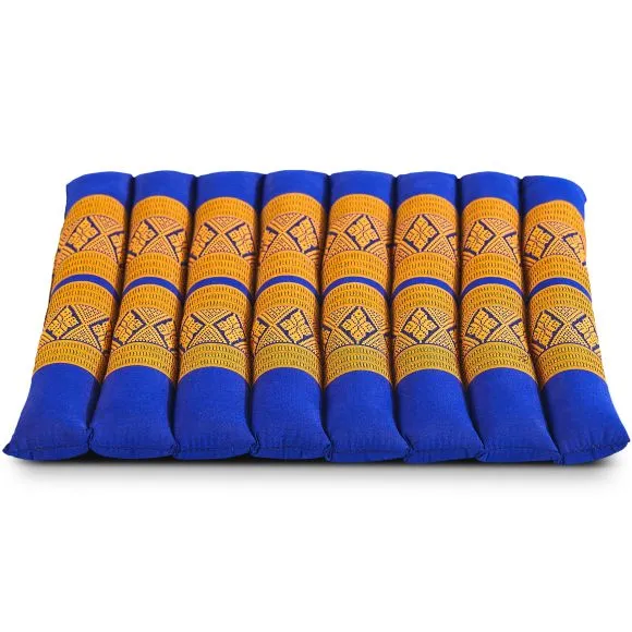Kapok Steppkissen 35 cm (Blau/Gelb)