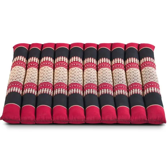 Kapok Steppkissen 50 cm (Rot/Schwarz)