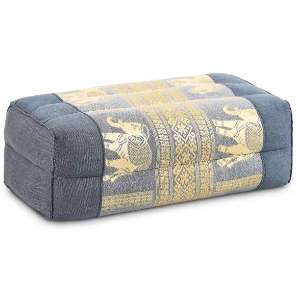 Kapok St�tzkissen, Deluxe (Grau/Elefanten Seide)