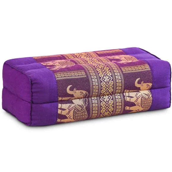 Kapok St�tzkissen, Deluxe (Lila/Elefanten Seide)