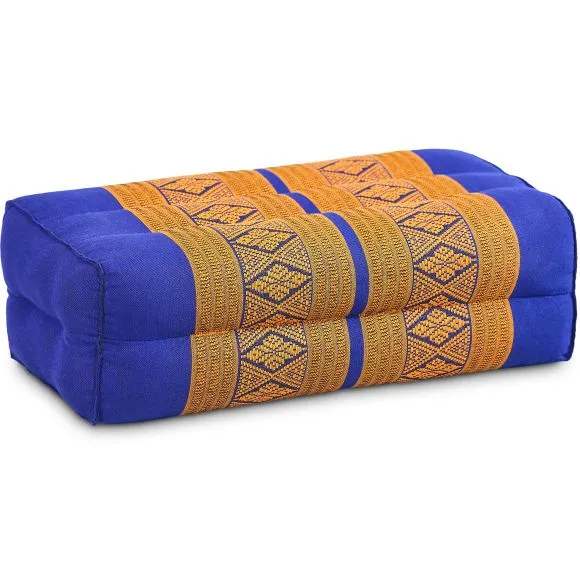 Kapok St�tzkissen, Classic (Blau/Gelb)