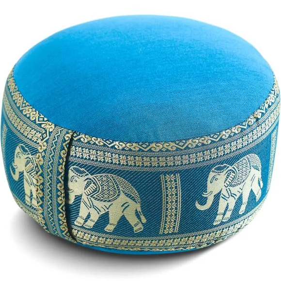 Kapok Zafukissen klein, Deluxe (Hellblau/Elefanten Seide)