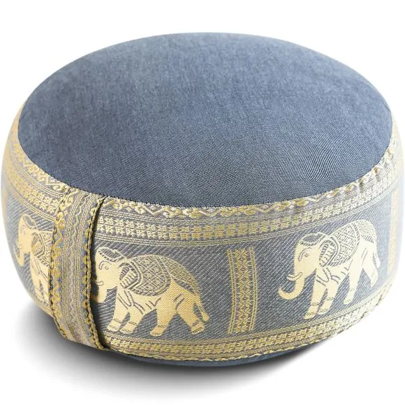 Kapok Zafukissen klein, Deluxe (Grau/Elefanten Seide)