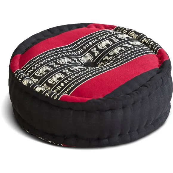 Kapok Zafukissen gro�, Classic (Schwarz/Elefanten)