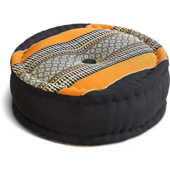 Kapok Zafukissen gro�, Classic (Schwarz/Orange)