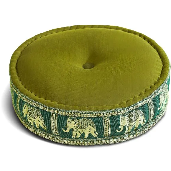 Kapok Zafukissen gro�, Deluxe (Gr�n/Elefanten Seide)