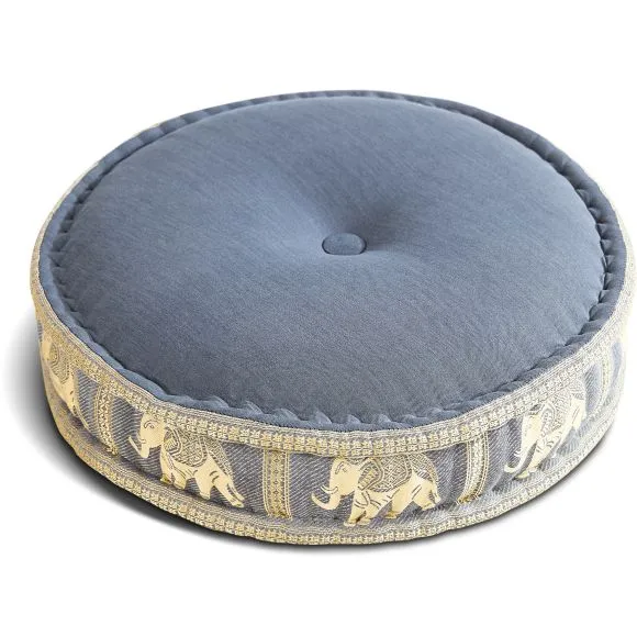 Kapok Zafukissen gro�, Deluxe (Grau/Elefanten Seide)