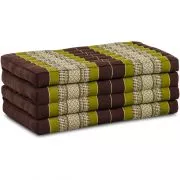 Kapok Klappmatratze, 80 cm breit, Classic (Braun/Gr�n)