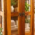 Java Teakholz-Vitrine, im rustikalem Design,  Nr.311