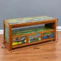 Java Teakholz-Sideboard aus recyceltem, bunten Bootsholz,  Nr.315