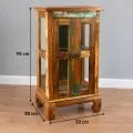 Java Teakholz-Vitrine aus recyceltem, bunten Bootsholz,  Nr.319