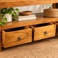 Java Teakholz-Sideboard mit 3 Schubladen im rustikalen Design,  Nr.333