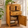Java Teakholzkommode, Nachtschrank im rustikalem Design,  Nr.370