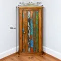 Java Eckschrank aus buntem, recycelten Teakholz/Bootsholz, Nr.374